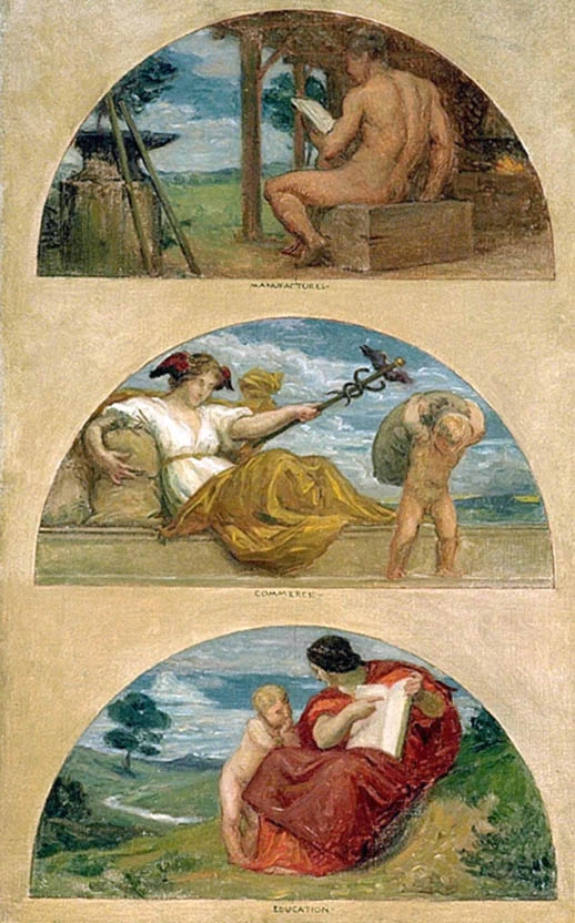 Il progresso della civiltà, caccia, pastorizia, agricoltura (studio murale, Campidoglio dello Stato, Des Moines, Iowa) - Smithsonian American Art Museum 2